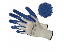 Rękawice latex biało - niebieskie
